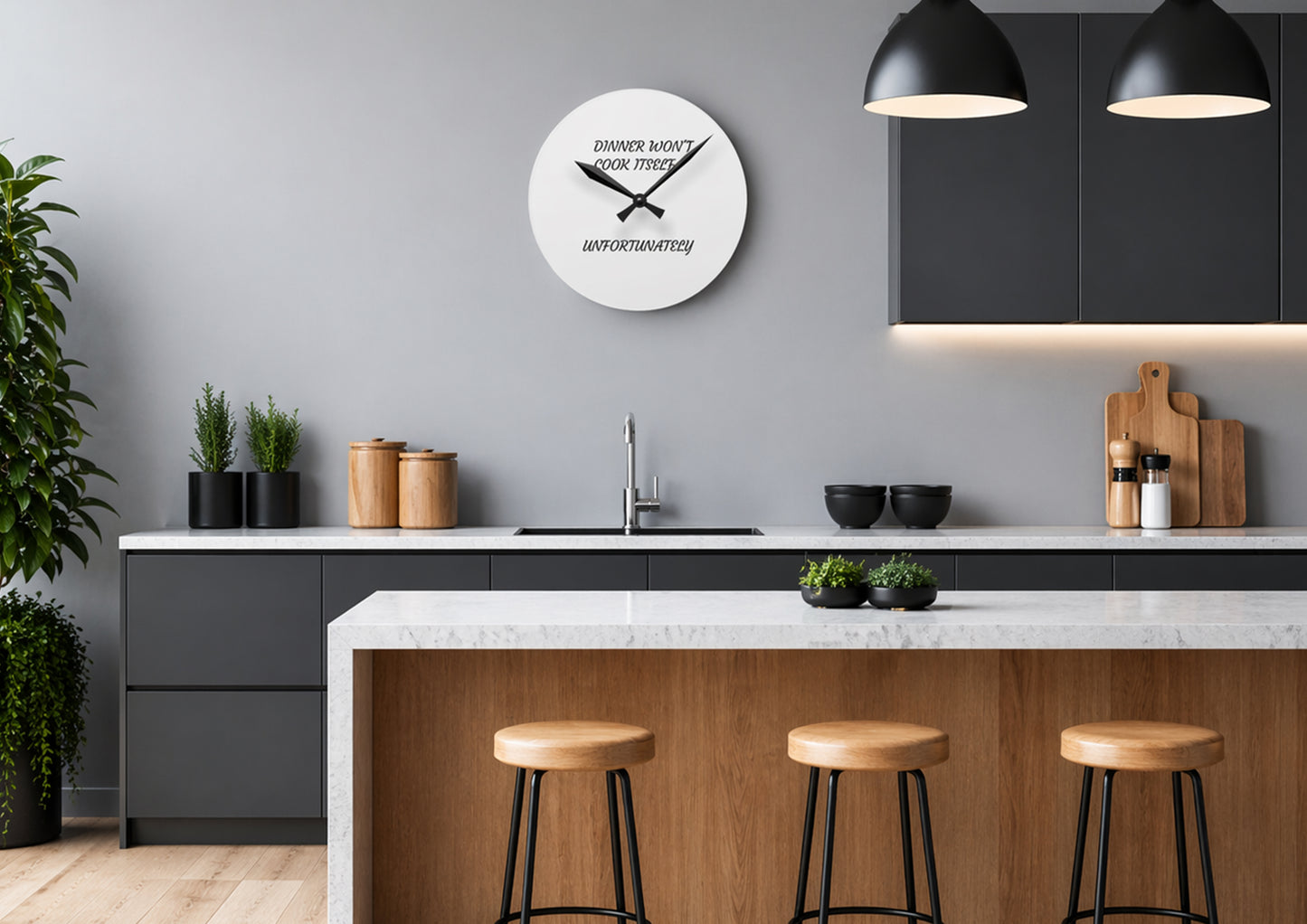 Modern Kitchen Wall Clock