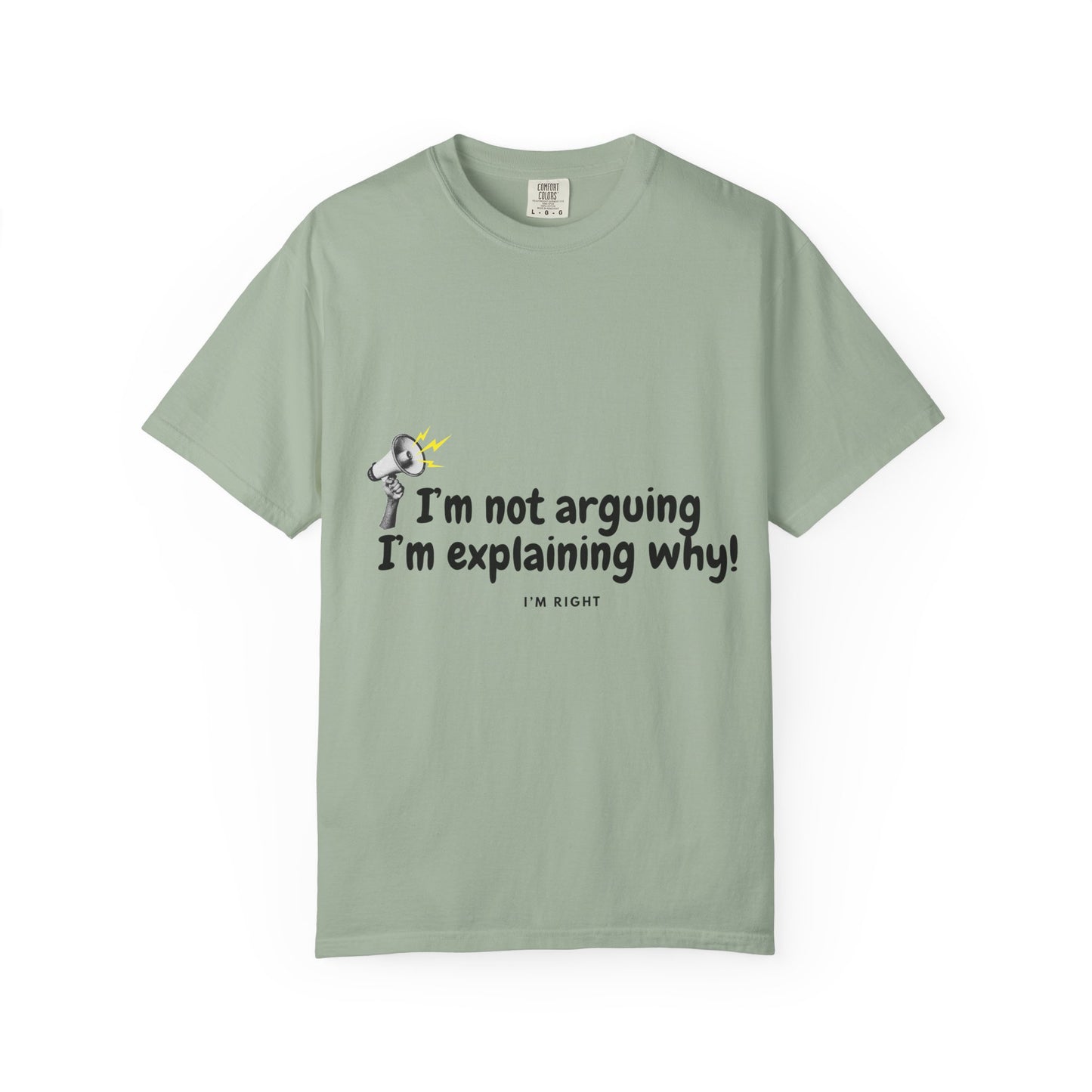 I'm Not Arguing I'm Explaining Why T-Shirt — Funny Statement Graphic Tee for Debaters & Thinkers