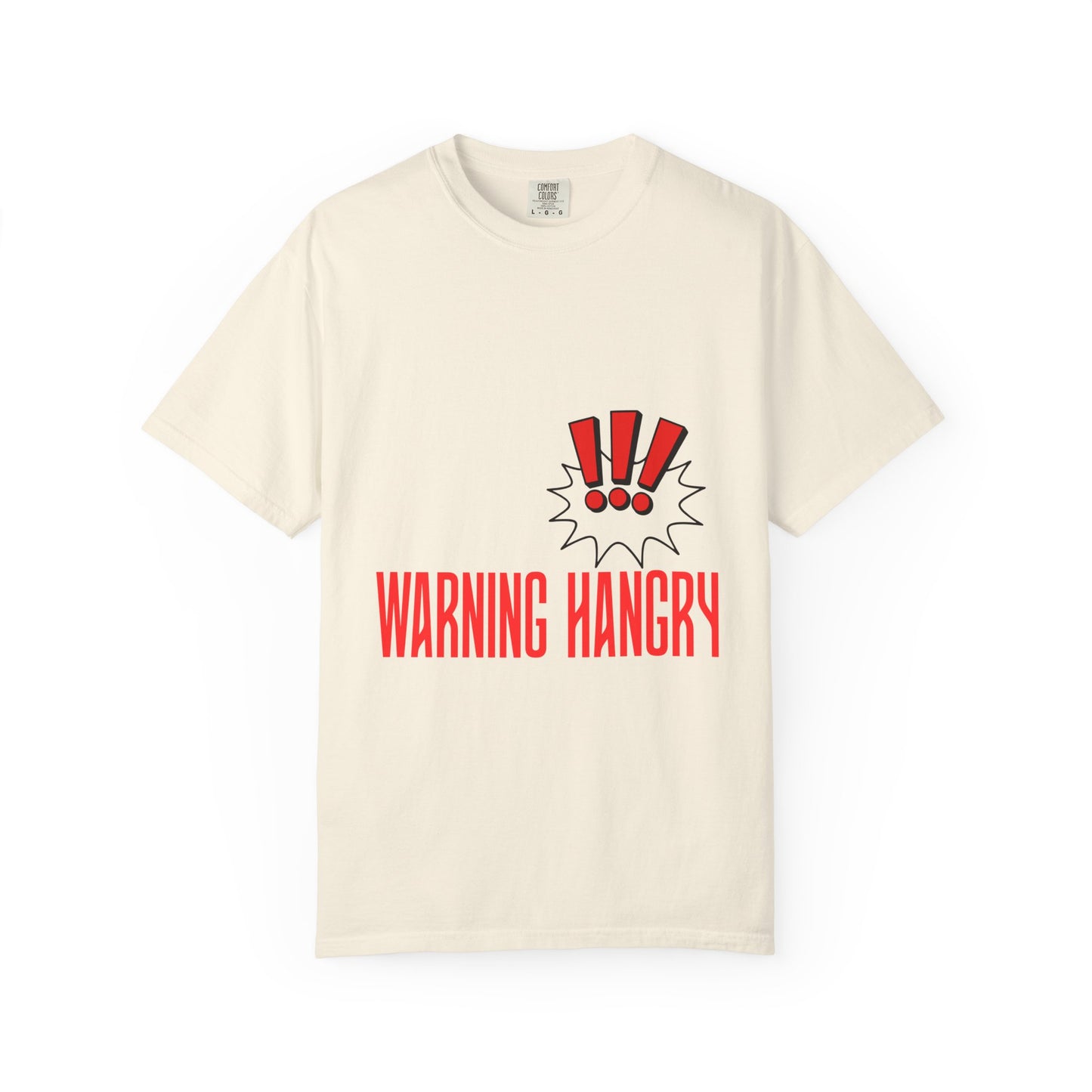 Warning Hangry T-Shirt — Funny Graphic Tee with Exclamation Design