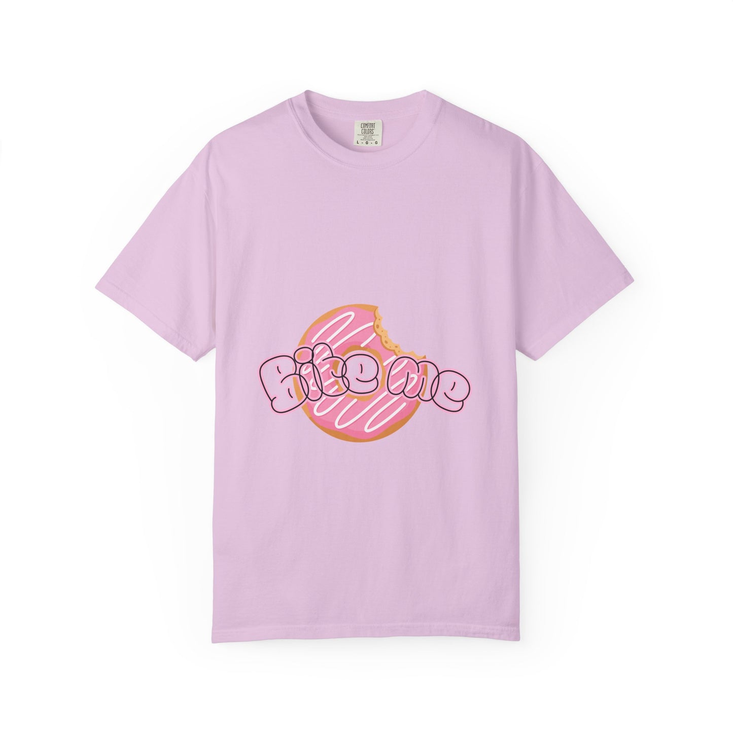 Donut 'Bite Me' Graphic Tee — Cute Pink Pastry T-Shirt