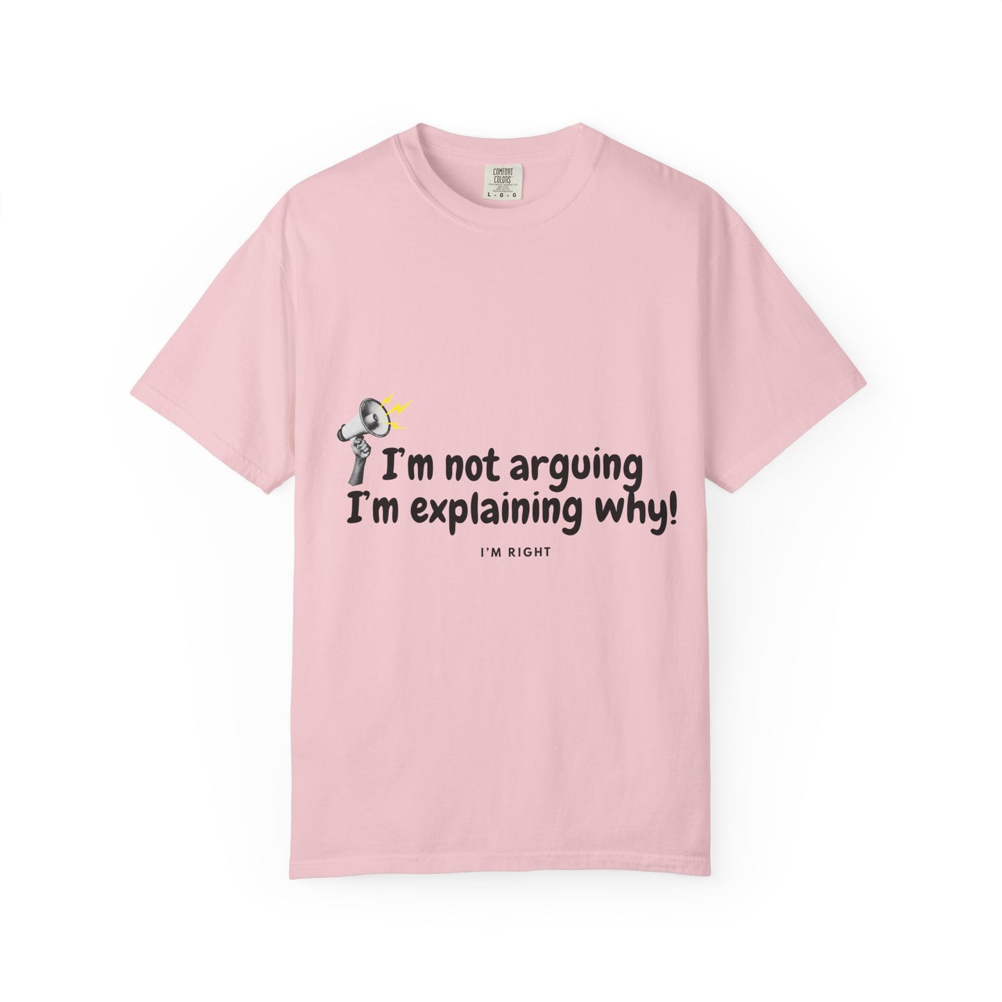 I'm Not Arguing I'm Explaining Why T-Shirt — Funny Statement Graphic Tee for Debaters & Thinkers