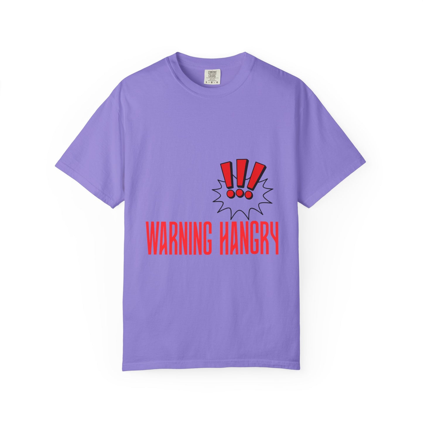 Warning Hangry T-Shirt — Funny Graphic Tee with Exclamation Design