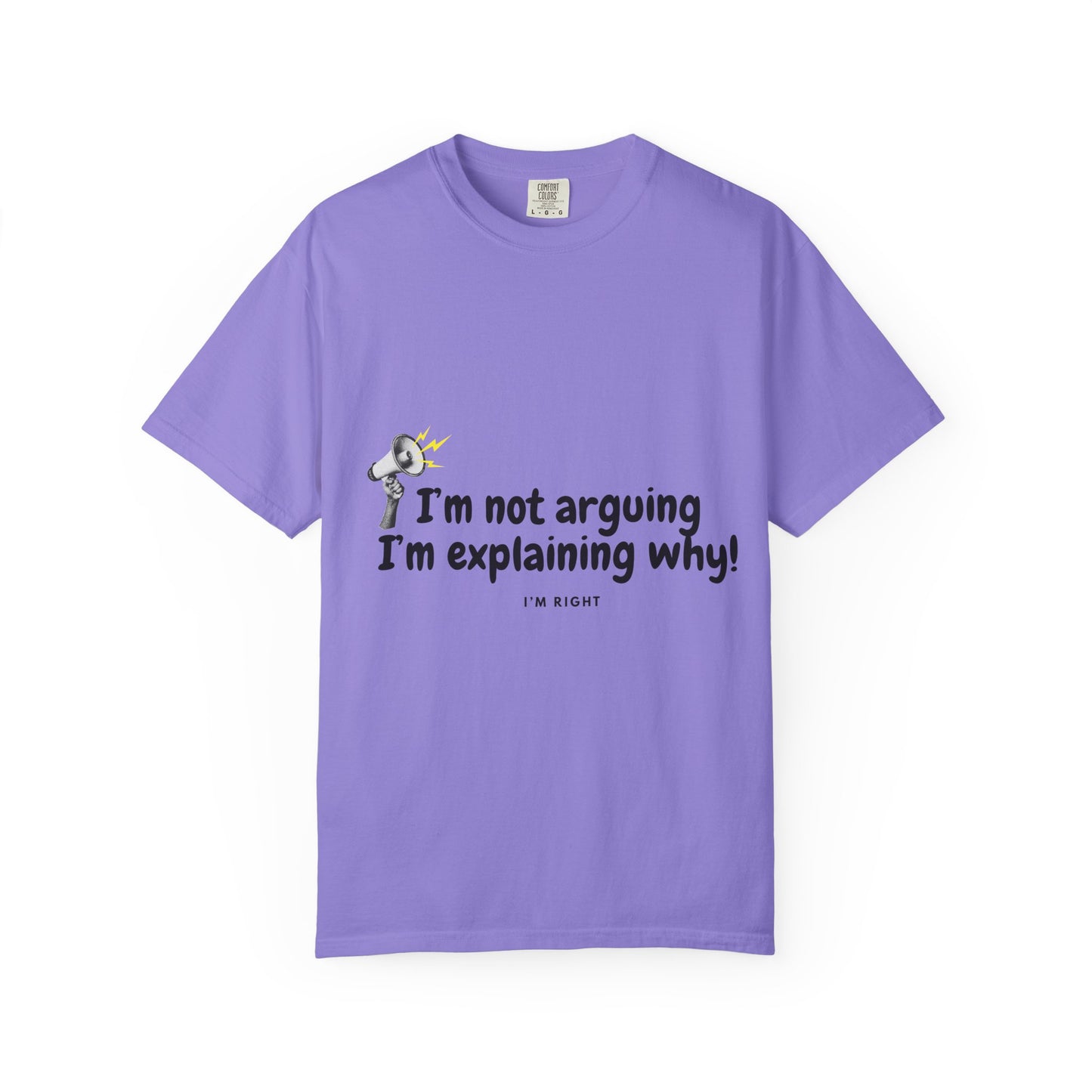 I'm Not Arguing I'm Explaining Why T-Shirt — Funny Statement Graphic Tee for Debaters & Thinkers