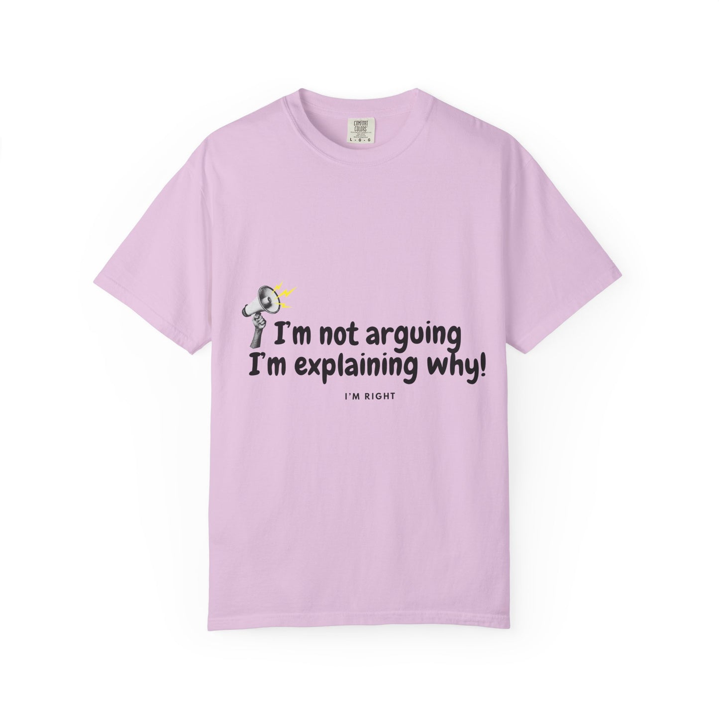 I'm Not Arguing I'm Explaining Why T-Shirt — Funny Statement Graphic Tee for Debaters & Thinkers