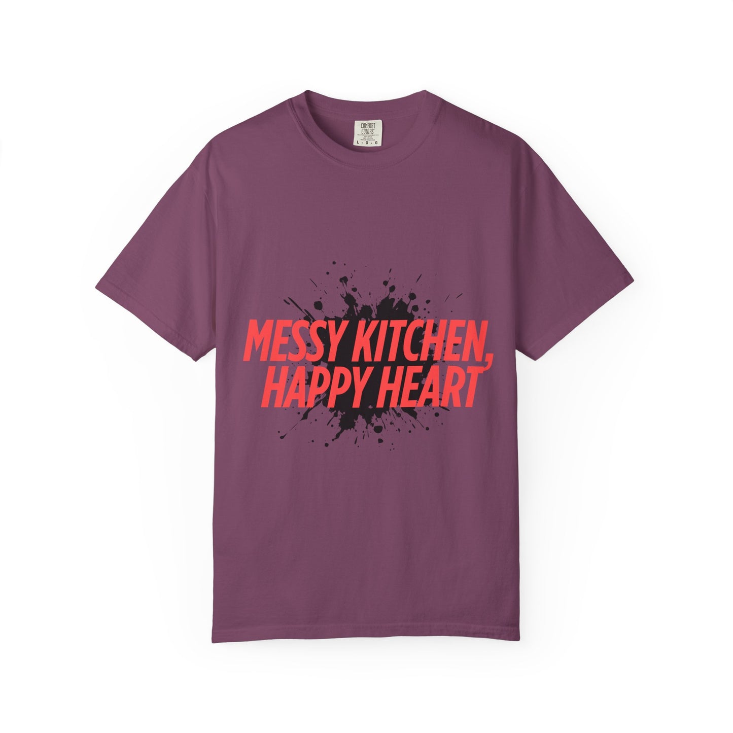 Messy Kitchen, Happy Heart T-Shirt — Funny Chef/Cooking Tee