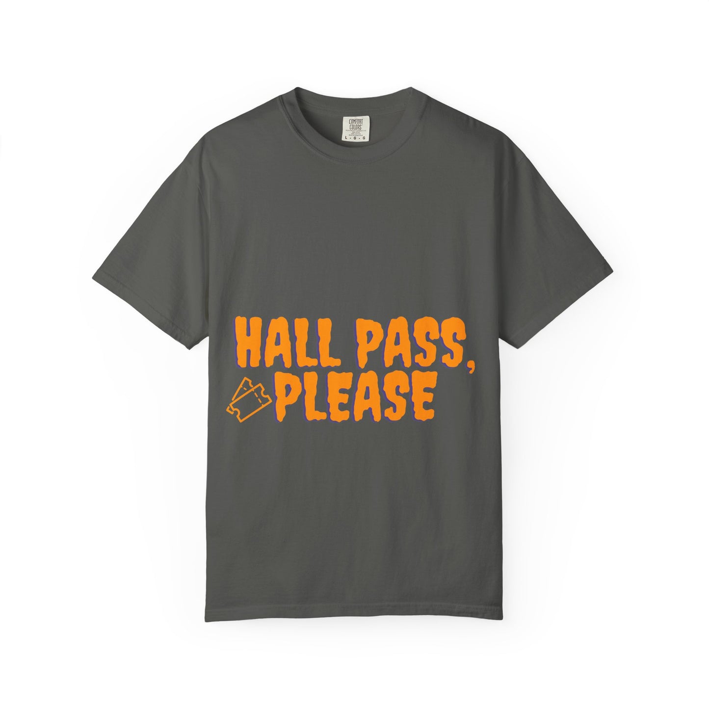 Hall Pass, Please T-Shirt — Funny School Hallpass Graphic Tee