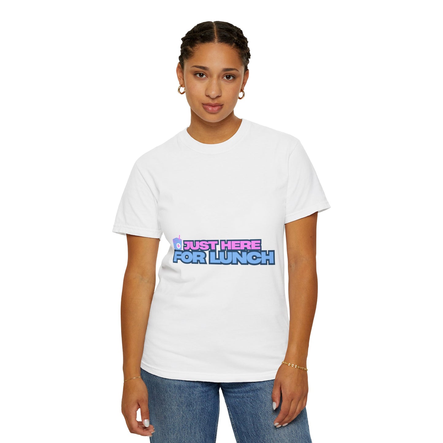 T-Shirt — "Just Here for Lunch" Retro Graphic Tee