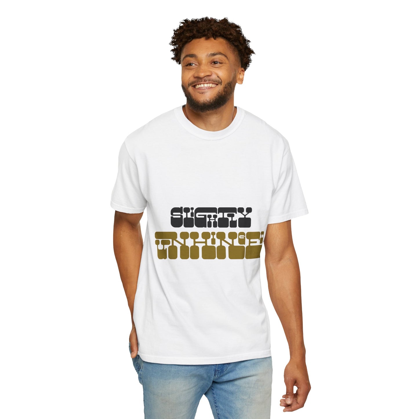 Retro Block Text T-Shirt — "Slightly Outnumbered" Graphic Tee